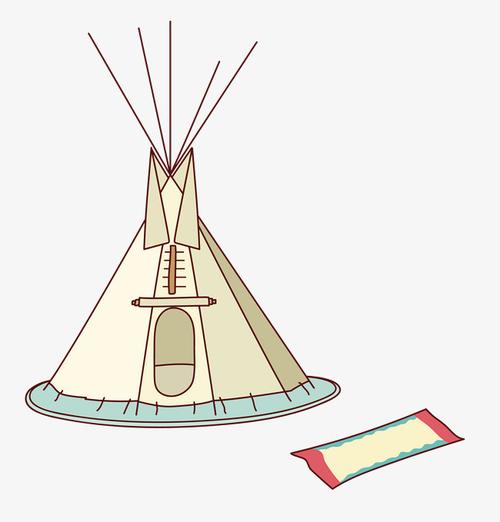 矢量野外帐篷矢量卡通简洁野外帐篷免费下载_高清png图片-90设计网